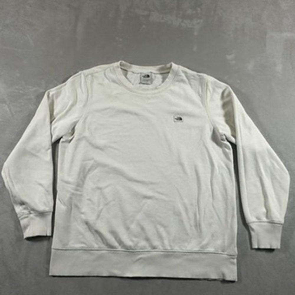 The North Face Crew Neck Sweatshirt Womens Fleece Pullover Large Cream